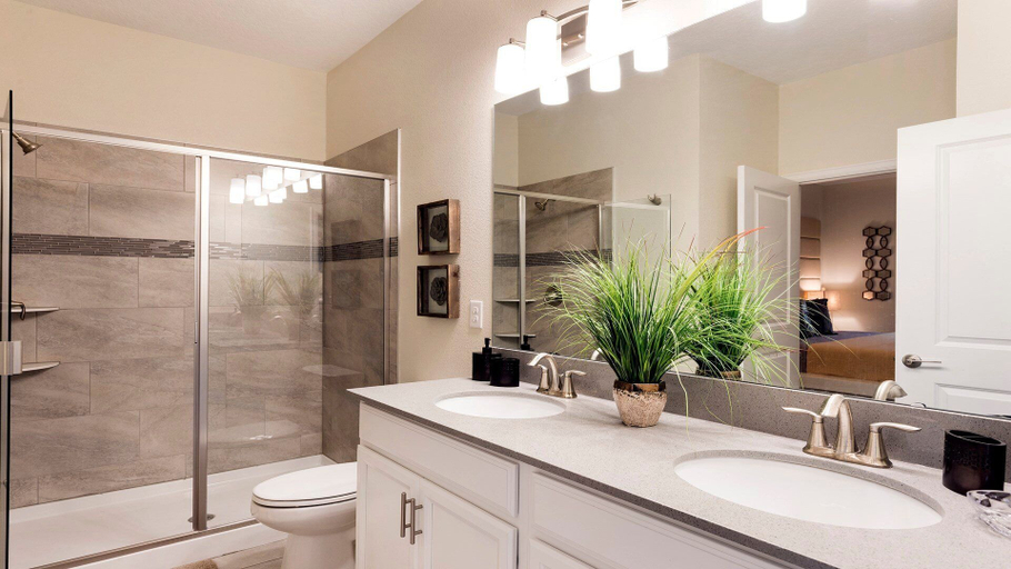 Bathroom 4, Spacious Villa With Private Pool & Games, Osceola