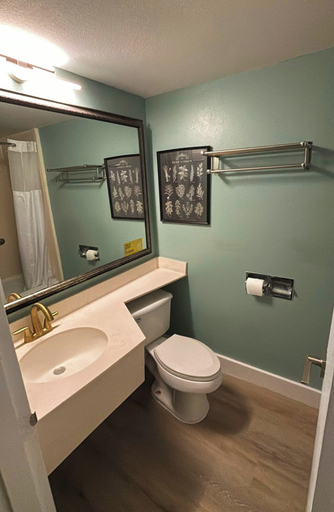 Bathroom, Bposhtels Orlando Florida Mall, Orange