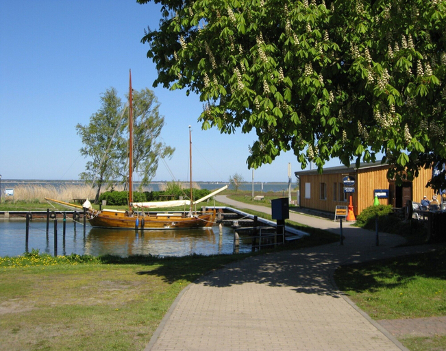 View from property 2, Luxushaus Bodstedt mit Sauna am Bodden, Vorpommern-Rügen