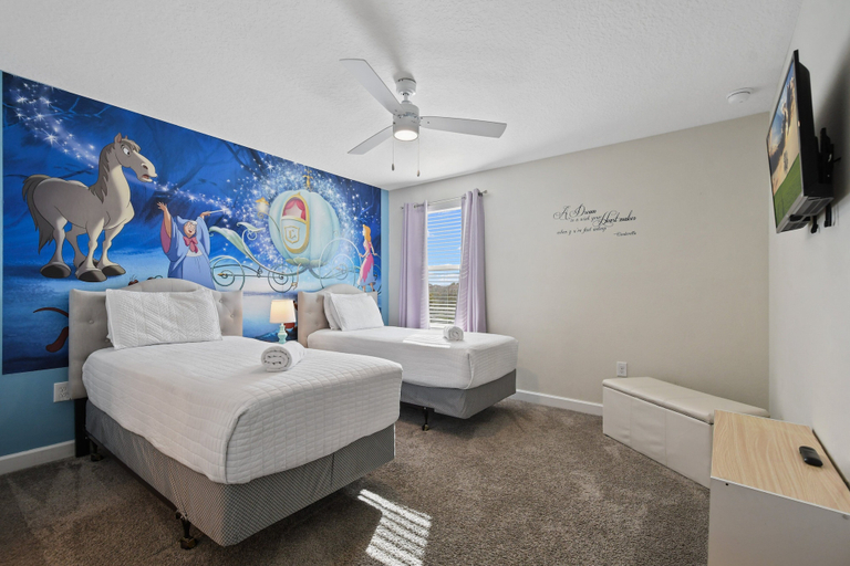 Bedroom 5, Spacious Retreat With Pool, Spa & Themed Rooms, Osceola