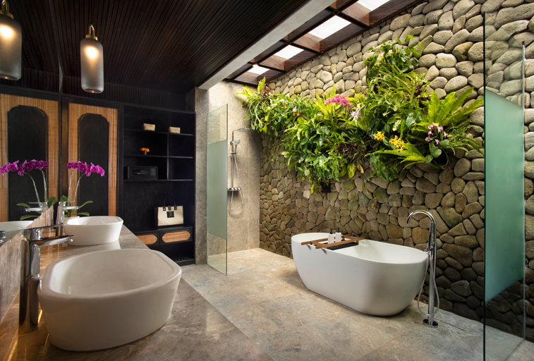 Bathroom 5, Adiwana Unagi Riverfront, Gianyar