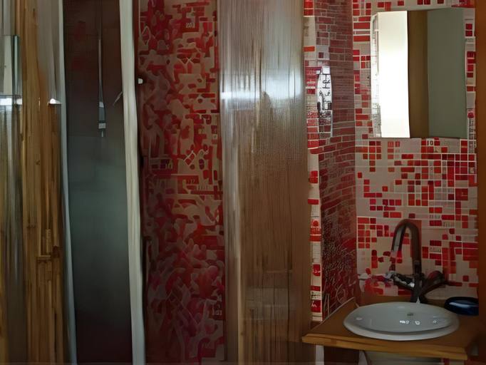 Bathroom, Hotel les Touristes, Entremont