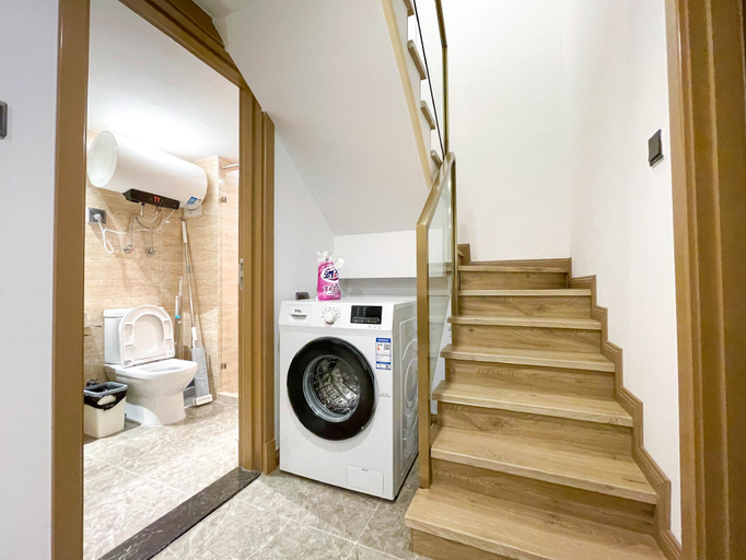 Bathroom 2, A小笨象｜横琴口岸附近｜708复式家庭3房3床公寓可住6人｜近长隆海洋世界｜带洗衣机烘干机, Zhuhai