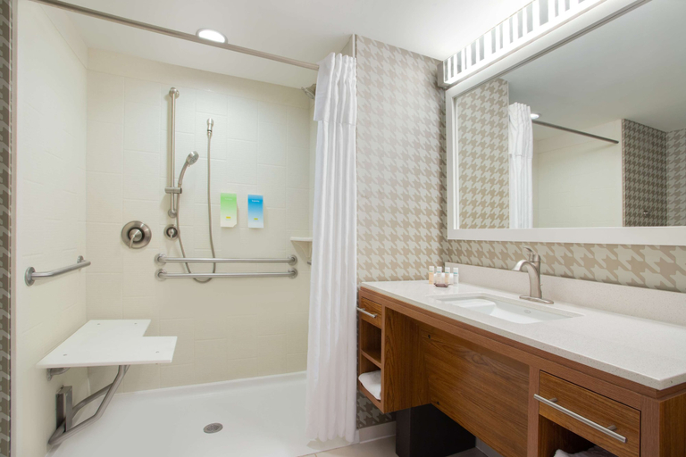Bathroom 4, Home2 Suites by Hilton Charlotte I-77 Tyvola Rd, Mecklenburg