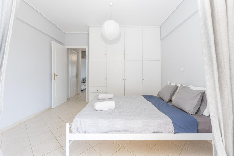 Bedroom 2, Beachfront Cozy House - Kiatos Seaview Retreat, Peloponnese