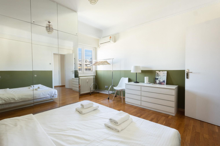 Bedroom 4, 3 Bdrm Luxury Apt in Athens Incredible Acropolis View, Attica
