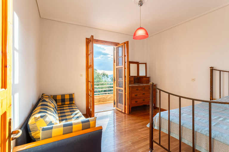 Bedroom 4, Spacious Cottage - Panoramic Sea   Mountain Views, Peloponnese
