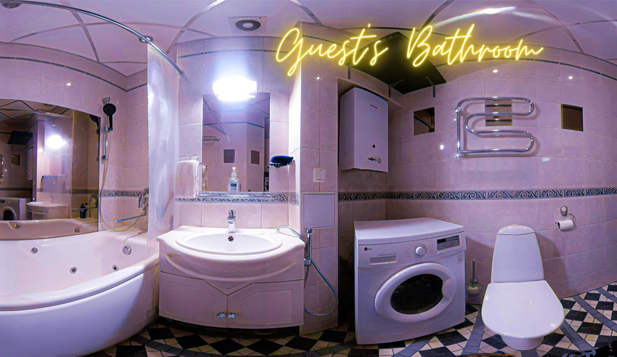 Bathroom, Self-Check-In Central Hostel BESTPRICE, Tallinn
