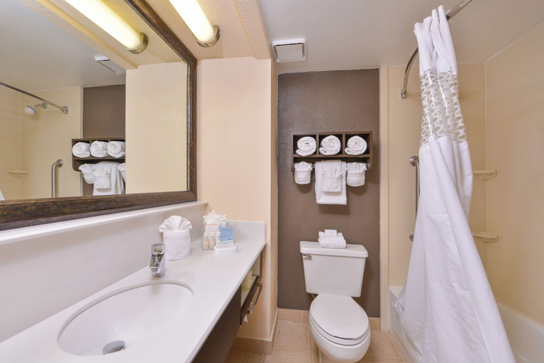Bathroom 5, Hampton Inn closest to Universal Orlando, Orange