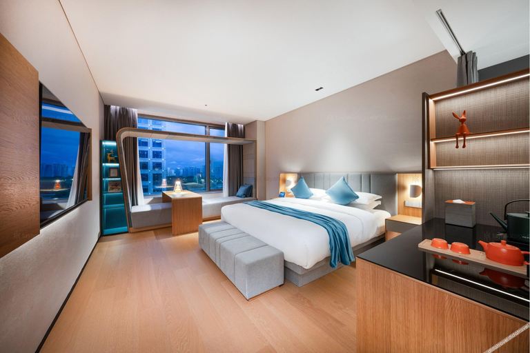 Bedroom 2, Pagoda Design Hotel Hangzhou Zijingang - Near Zhejiang University and Xixi National Wetland Area, Hangzhou