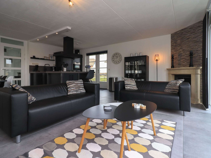 Living room 2, Seafront Villa With Sauna, Wûnseradiel