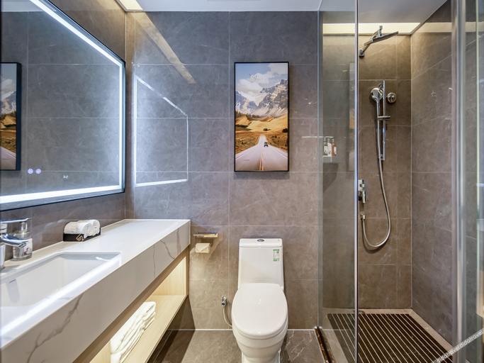 Bathroom 3, Borrman Hotel Guigang Macaojiang Park High-speed Railway Station, Guigang