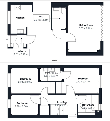 Room 2, Host Stay Chippenham Close, Northamptonshire