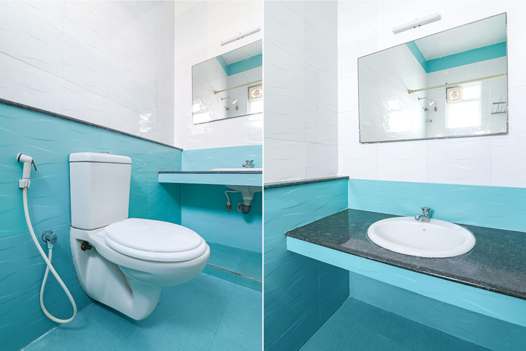 Bathroom, FabHotel VRJ Residency, 500M from Chennai Trade Center, Chennai