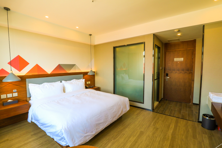 Bedroom 2, Borrmanホテル(鄒城西外環路兗礦東華)(柏曼酒店(邹城西外环路兖矿东华店)), Zaozhuang