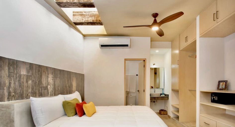 Bedroom 4, Great Located Spacious 2 BR Apartment With Amazing Terrace by Waves Management, Cozumel