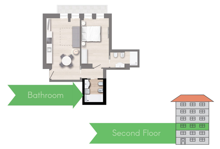 Floor plan 3, Charming Apartment in Milan's Heart, Milano