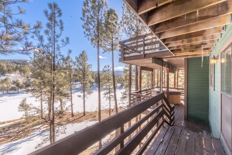 Terrace/patio, Grand Angel Fire Mountain Luxury ski Chalet, Colfax