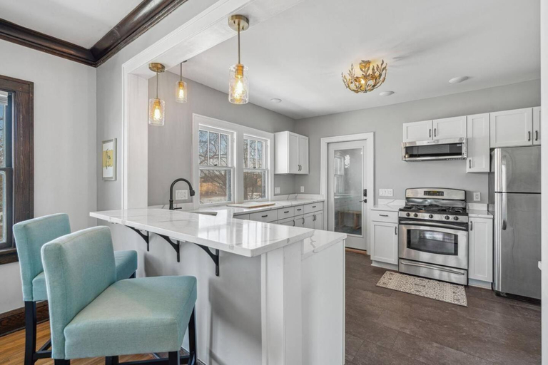 Kitchen 4, Sky Apt in Majestic MPLS Duplex, Hennepin