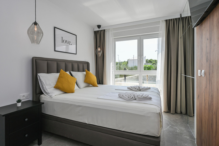 Bedroom 3, Nova Luxury Residence apartment with private heated pool, Novalja