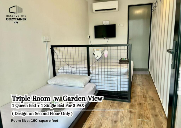 The Cozytainer Room Type - Triple Room with Garden View
