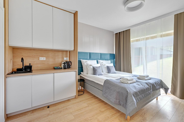Bedroom, Nadmotlawie Riverside Studio, Sauna & Gym by Downtown Apartments, Gdańsk City
