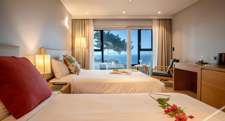 Bedroom 1, Hiddenhill Hotel, Jeju