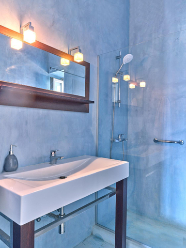 Bathroom, Oscar Villa, 180 panoramic sea views and pool, South Aegean