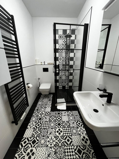 Bathroom 2, Milano: Messe-/Business-/Ferienwohnung, Mettmann