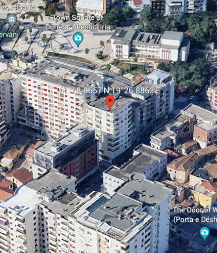 Exterior view, - Parking - Cozy City Center Studio -, Durrësit