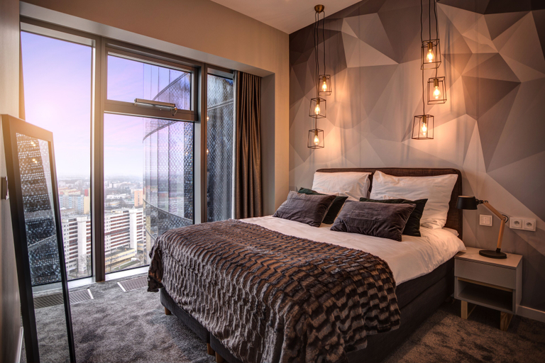 Bedroom 2, Sky Tower Apartments by Michał & Piotr, Środa Śląska