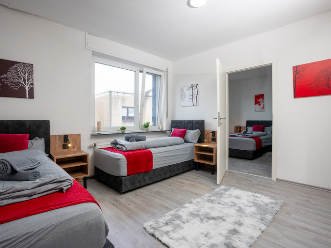 Bedroom 4, Serviceroom24 - Apartment 3 in Herten SmartTv|Wlan, Recklinghausen