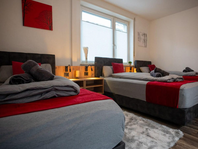 Bedroom 2, Serviceroom24 - Apartment 1 in Herten SmartTv|WLAN, Recklinghausen