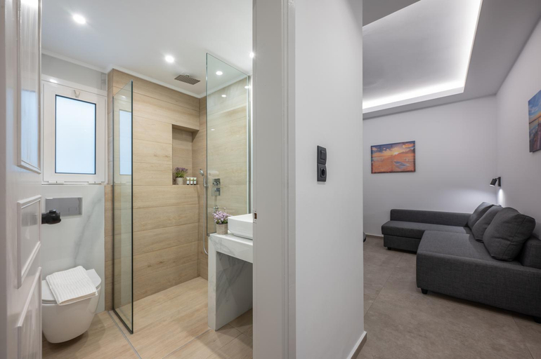 Bathroom 3, Honey Holiday Hotel, Crete
