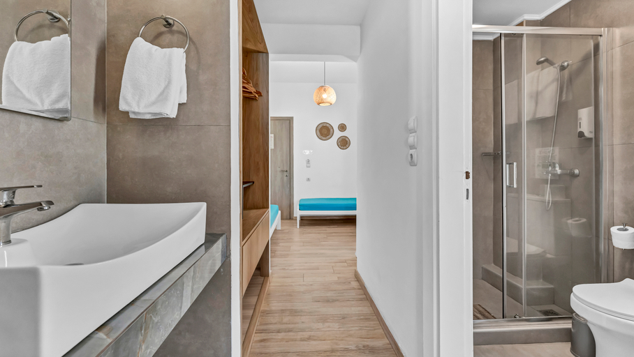 Bathroom 3, Sunset Beach Hotel, Crete