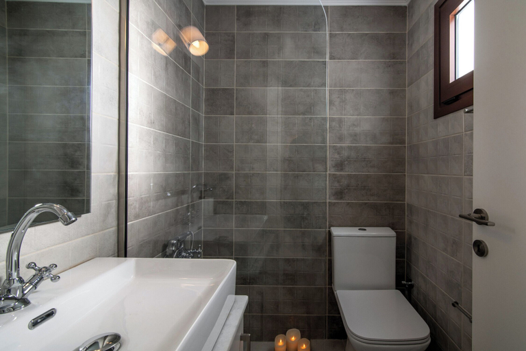 Bathroom, Villa Plyto Amazing views Heated pool, Crete