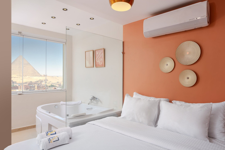 Bedroom 3, Xuru Stays I Jacuzzi Studios @ The Pyramids, Al-Ahram