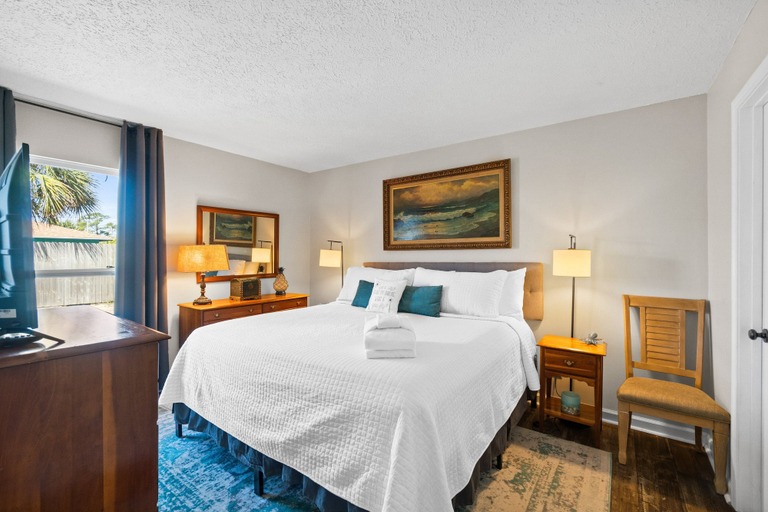 Bedroom, Beachy Bonanza by Book That Condo, Bay