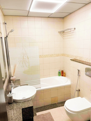 Bathroom, Modern Studio Dubai Marina, Dubai