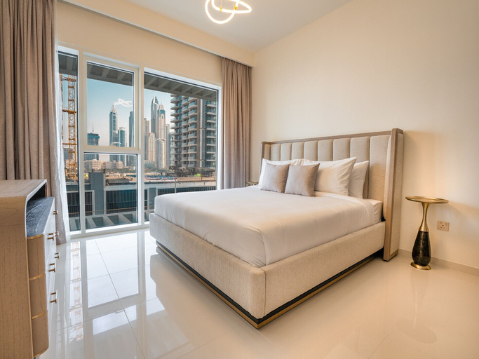 Bedroom 3, Easygo-luxury Beachfront 1bdr Grand Bleu, Dubai