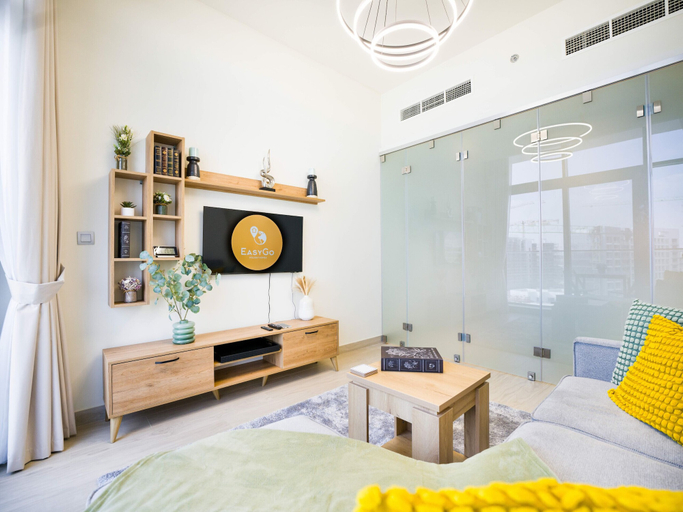 Bedroom 3, Easygo- Chic 1br-sofa bed Azzi Riviera48, Dubai