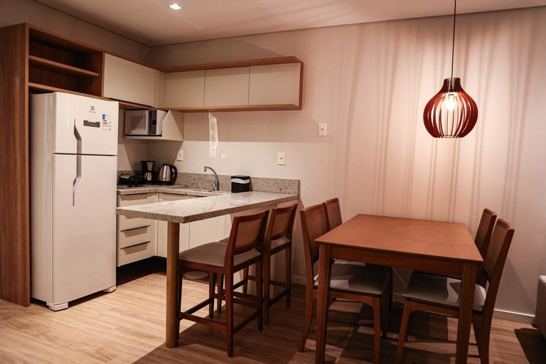 Kitchen, Aconchegante Flat em Canela - RS - Serra Class, Canela