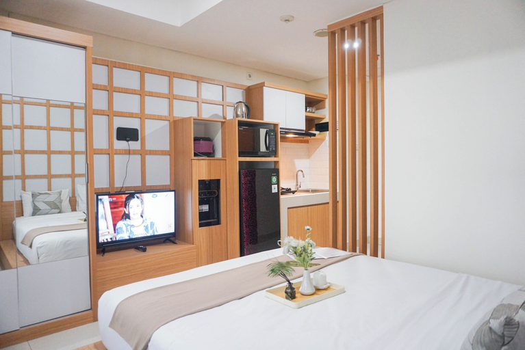 Bedroom 3, Modern Look Studio Apartment At Pollux Chadstone, Cikarang