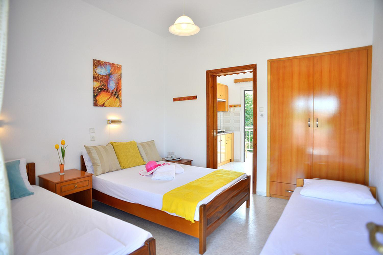 Bedroom 2, Cape Blue Apartments, Central Macedonia