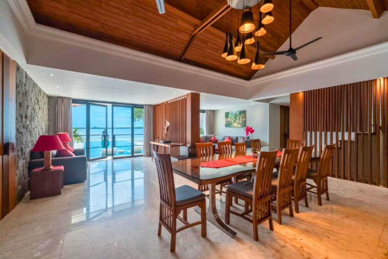 Dining Room, Chayanika 3 BR Private Pool Villa With Sea View ZN149, Badung