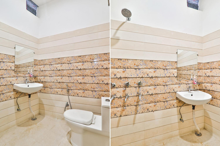 Bathroom 4, FabHotel Rameshwaram Guest House - 500m From Ram Mandir, Faizabad