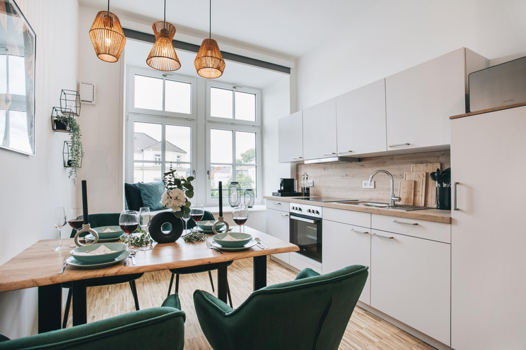 Kitchen 2, Oasis Appart - Wohnen in Dresden - Netflix - Tiefgarage - Dachterrasse, Dresden