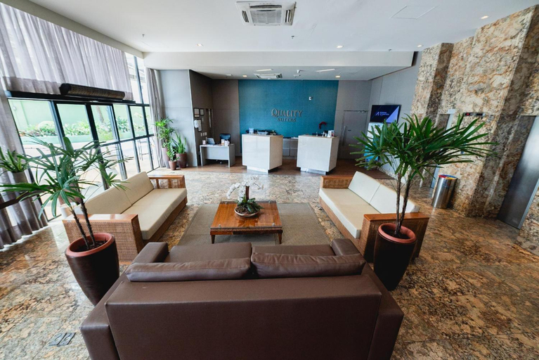 Public Area, Hotel Natal Plaza com piscina, academia, 100m da praia de Ponta Neg, Natal