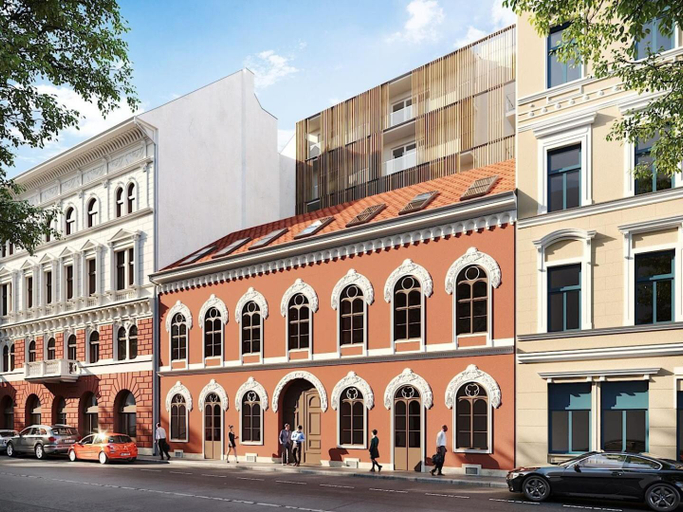 Exterior view 3, Little Americas North West Apartments, Budapesti
