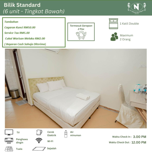 Bedroom 2, DNELAYAN BEACH RESORT, Alor Gajah